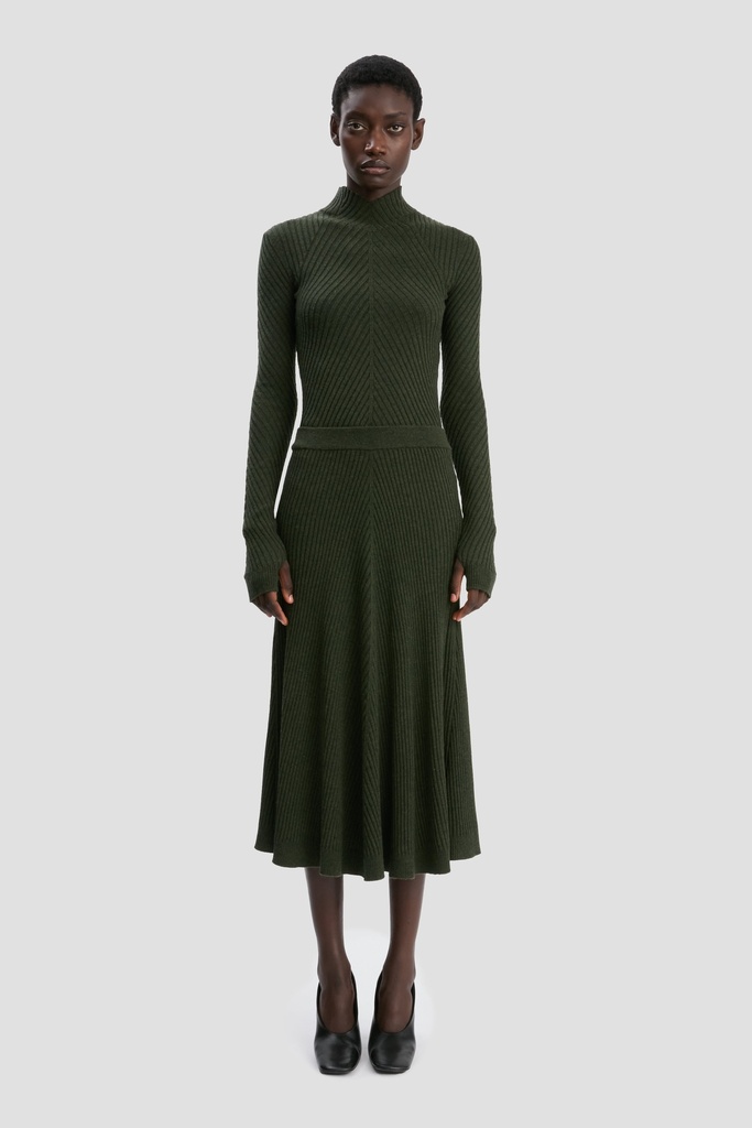 Ribbed Long Sleeve Polo