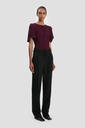 Drop - Waist Straight Leg Trousers