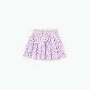Pink Pointelle Ribbed Knit Skirt