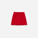 Red Flower Trim Skirt