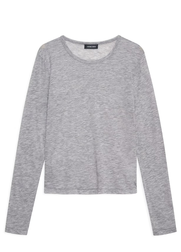 SYLVIE LONG SLEEVE TEE - GREY