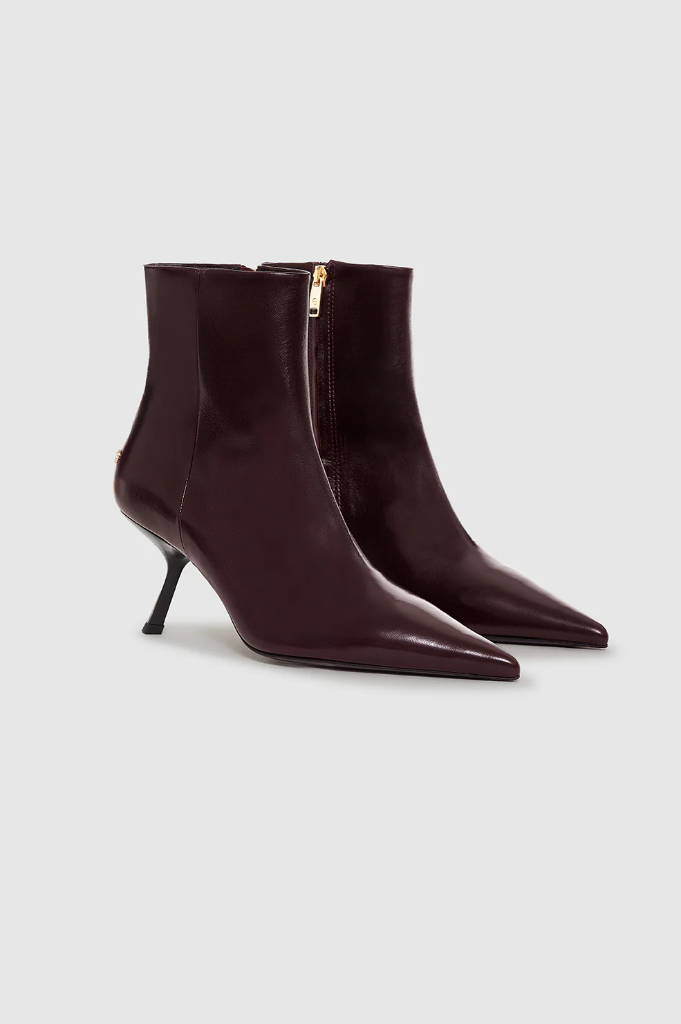 HILDA HIGH HEEL BOOTS - BURGUNDY