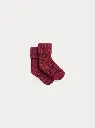 Chaussettes mixtes Gadilson en coton bordeaux