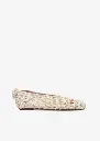 Crochet ballet flats in cream