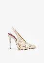 Slingback crochet heels in cream