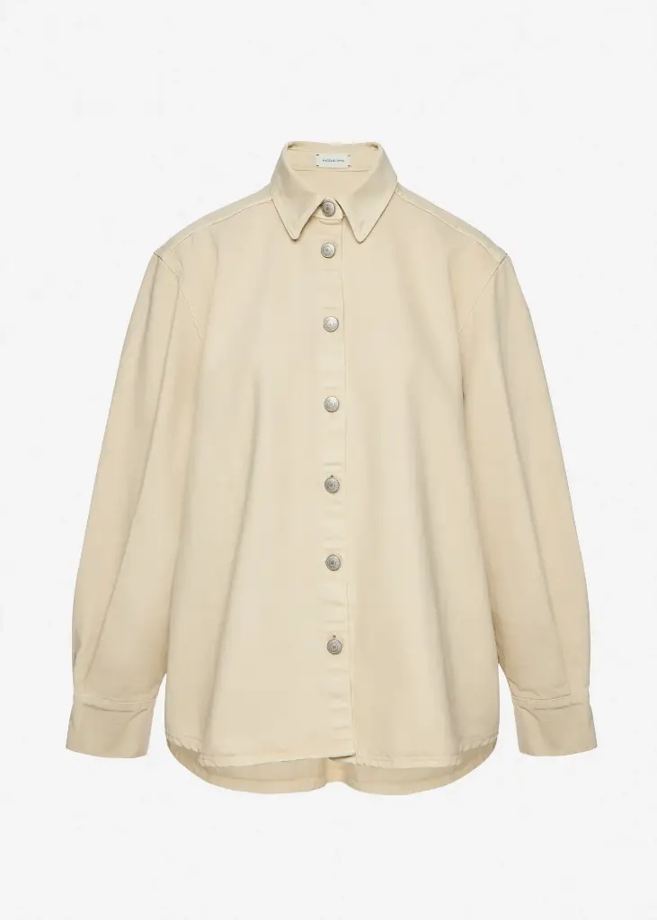 Denim shirt in beige 