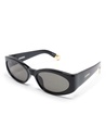 Ovalo Oval Sunglasses in Black