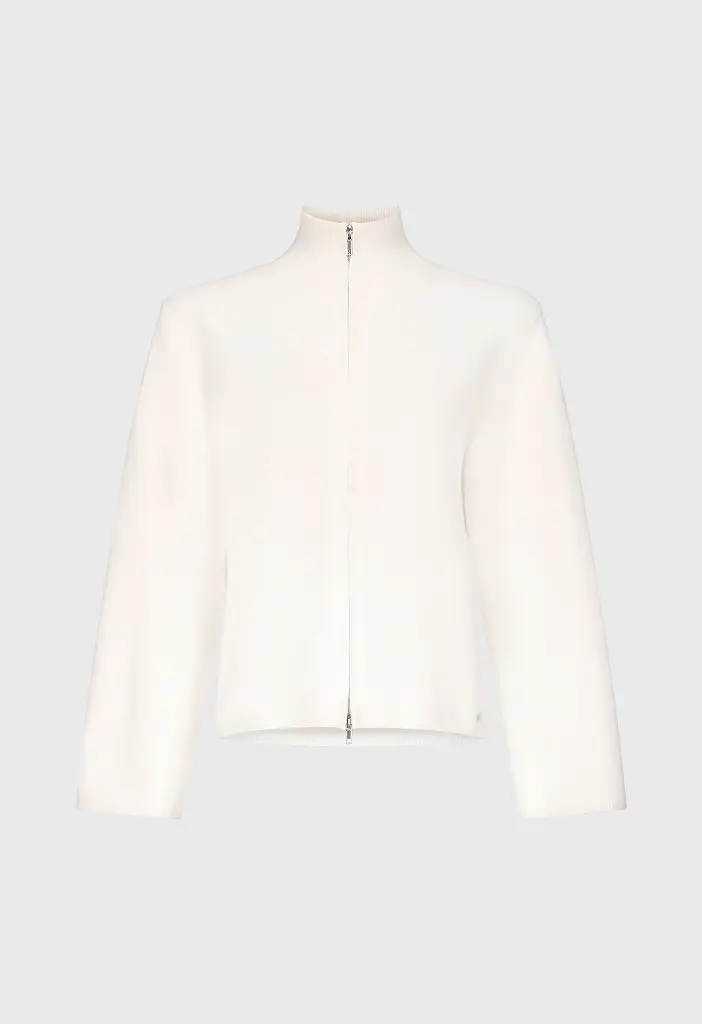 Gabi High - Neck Zipped Cardigan
