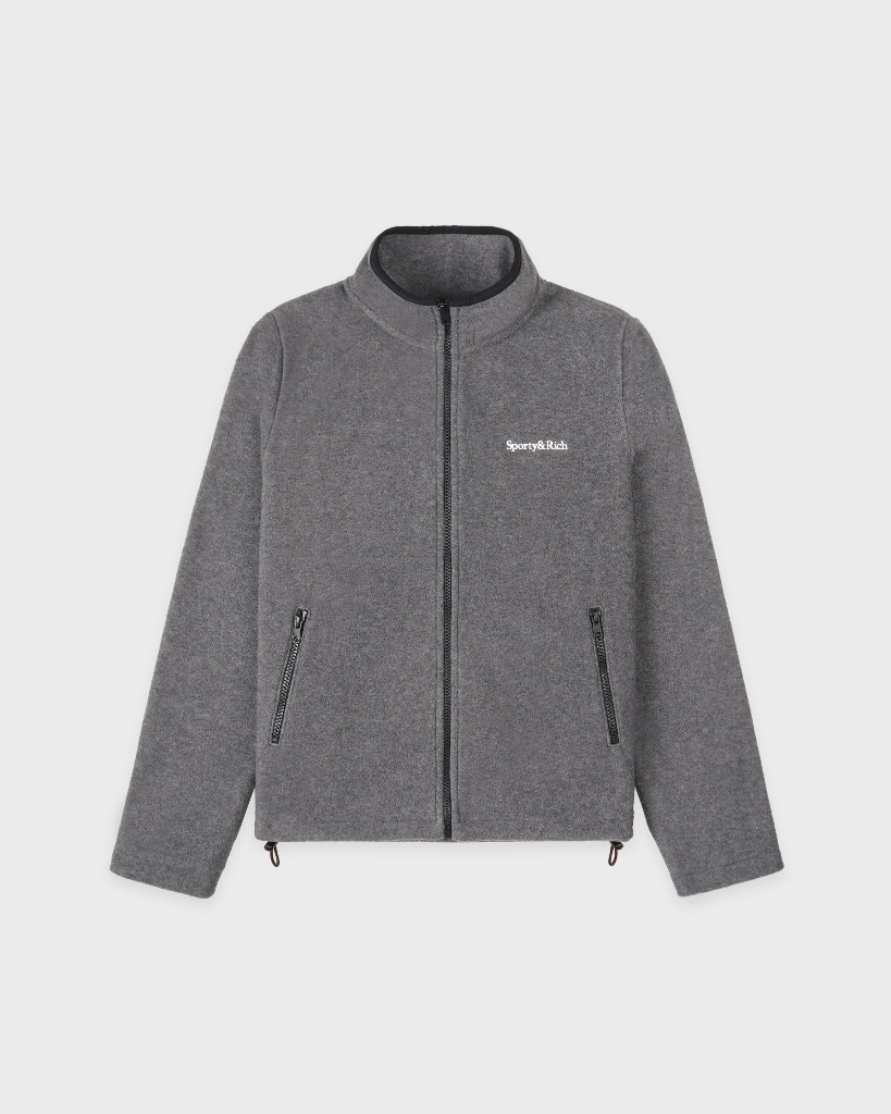 Serif Logo Zipped Polar Fleece