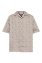 Cot Nyl Jacquard Bowling Shirt