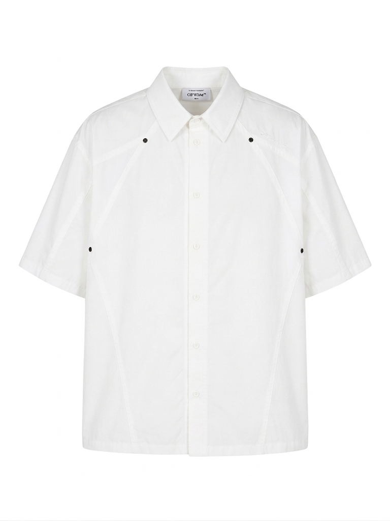 Pop Military Sporty Bowling Shirt