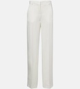 Satin Dropped Waist Straight Wide Leg