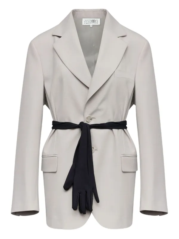 Wool Blend Blazer With Gloves