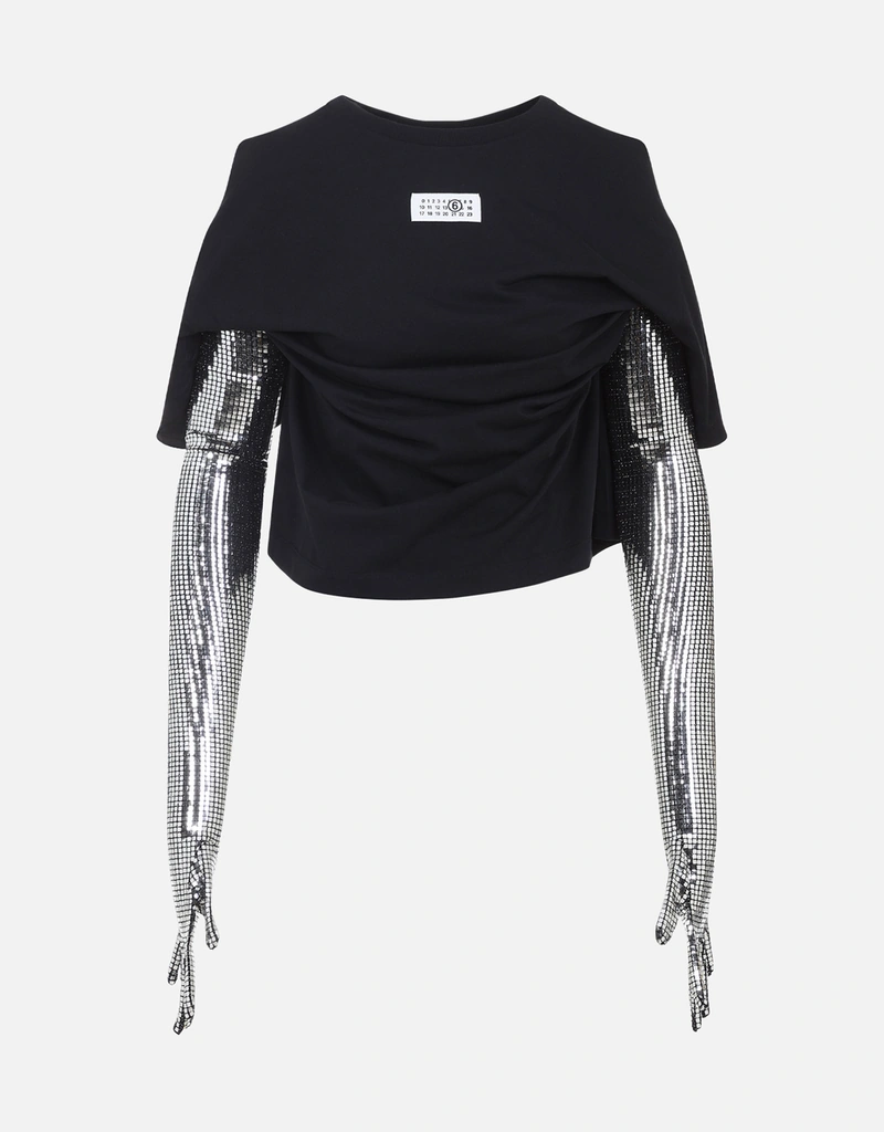 Cotton T-Shirt With Gloves