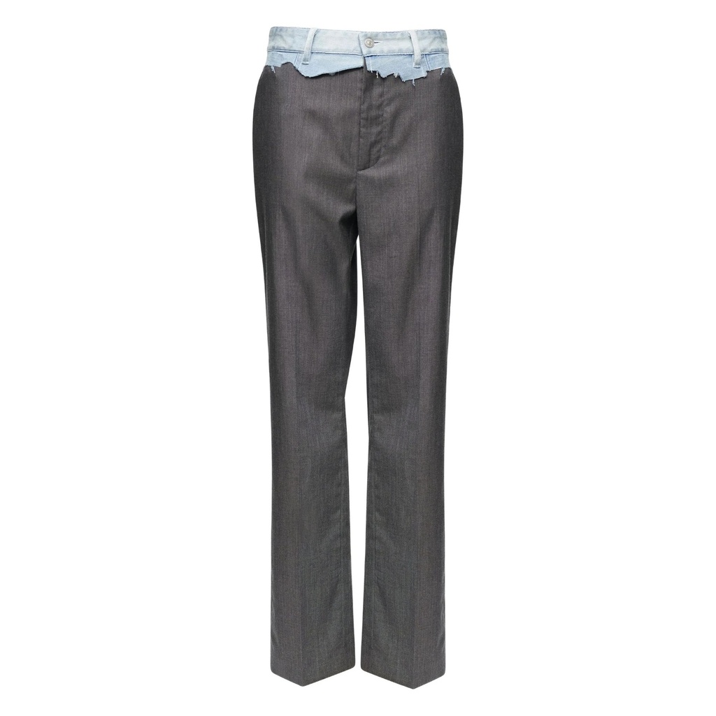 Denim Trousers With Waist Insert