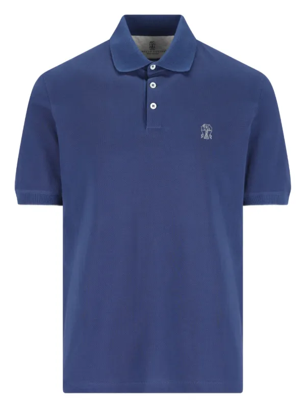 Cotton Piqué Polo Shirt With Logo
