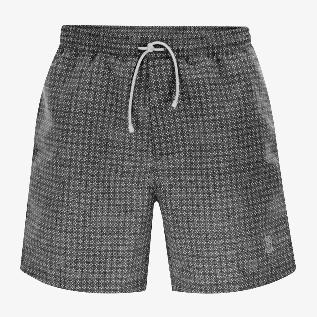Flower Print Nylon Swim Shorts