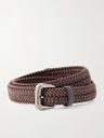 Stretch Cotton Braided Belt With Shiny Loop