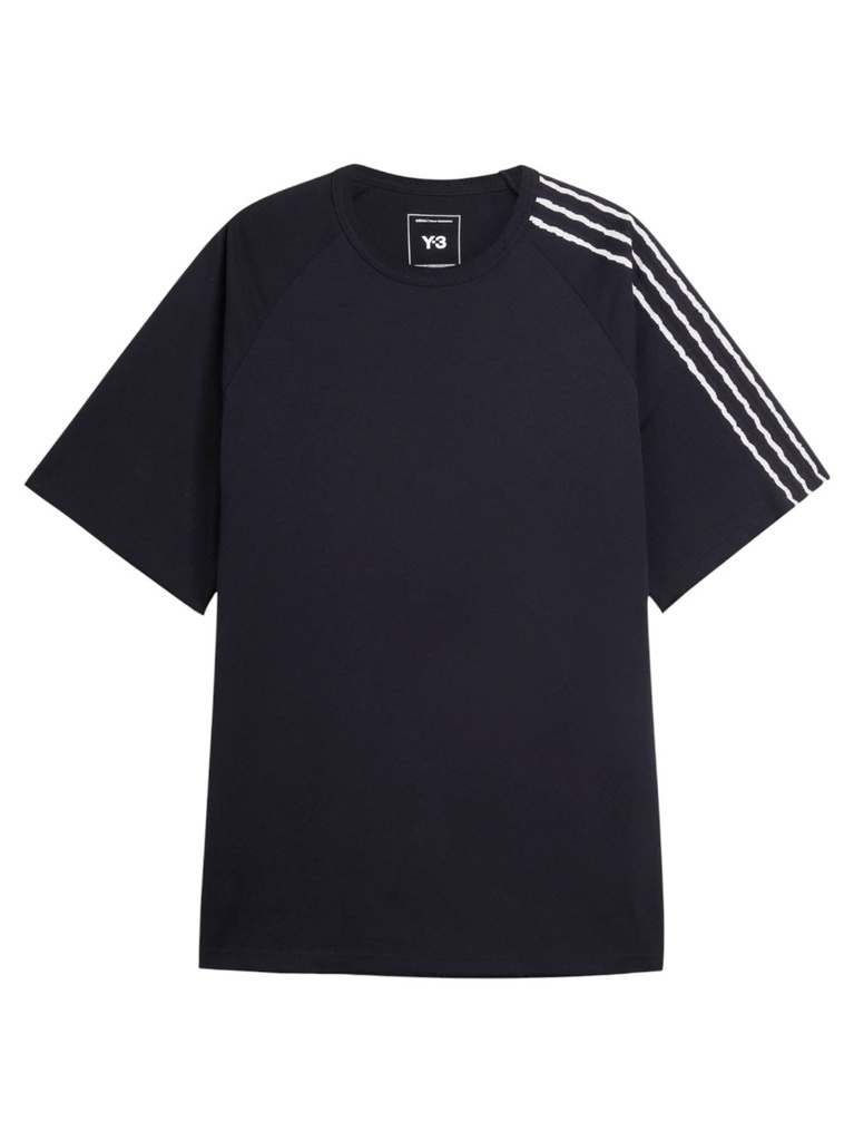 Y-3 Raw Edge 3-Stripes Short Sleeve Tee