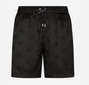 Mid Length Jacquard Swim Trunks With DG Monogram