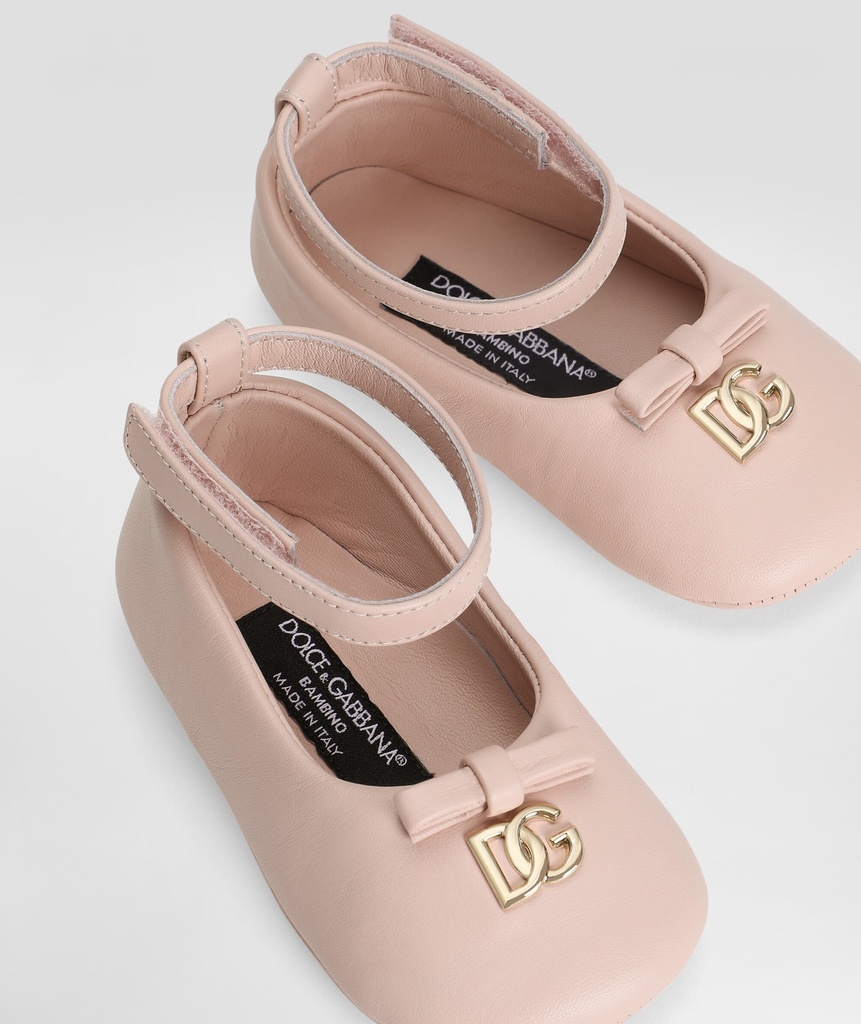 Nappa Leather Ballet Flats With Logo