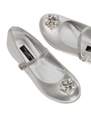 Nappa Leather Ballet Flats With Brooches