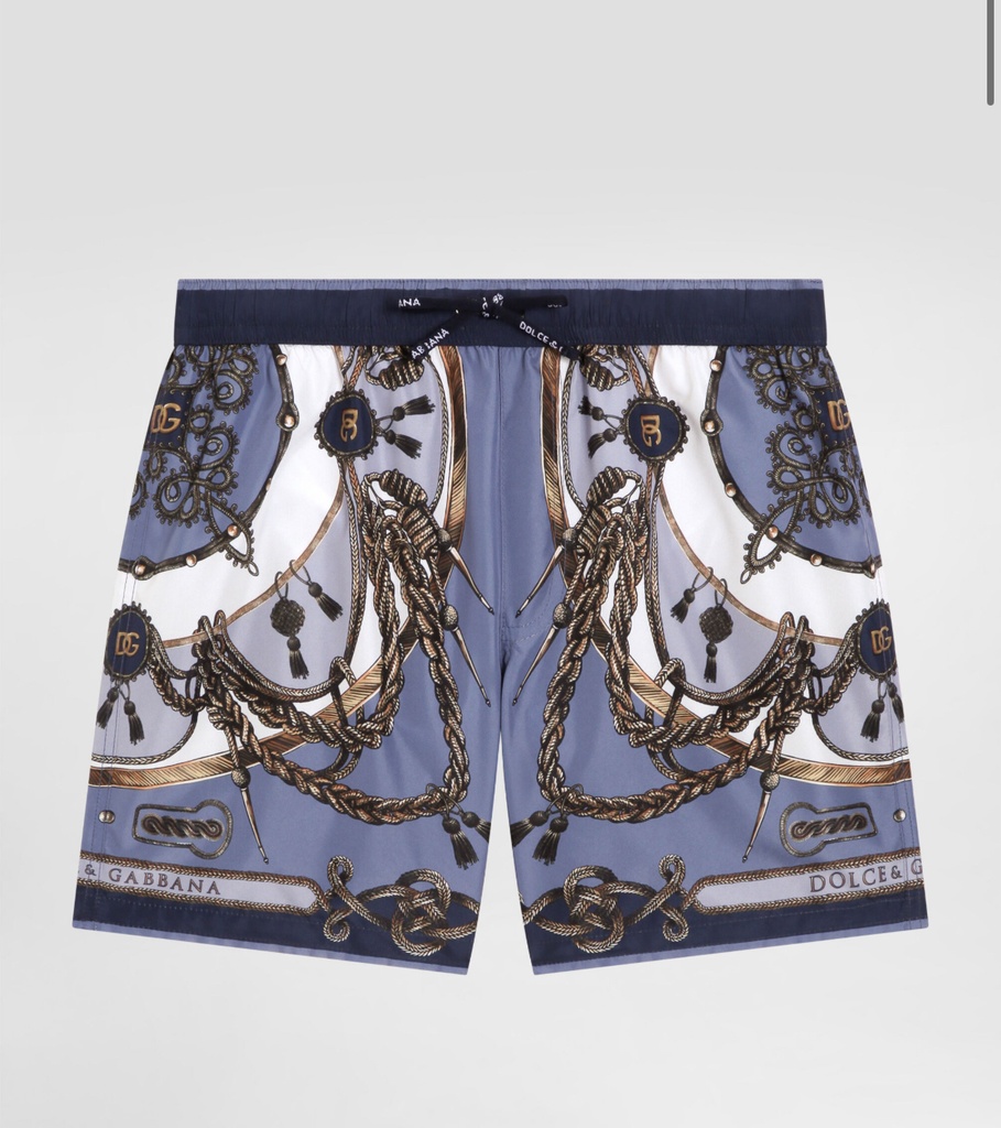 Medium Printed Nylon Swim Shorts