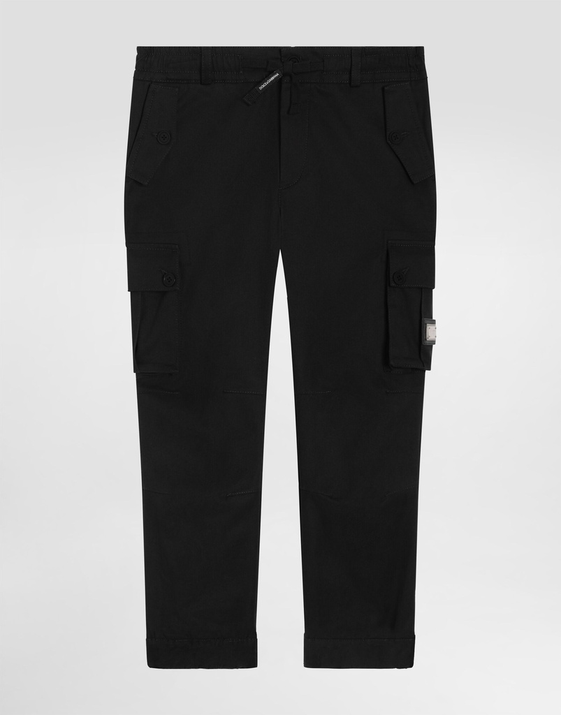 Gabardine Cargo Trousers