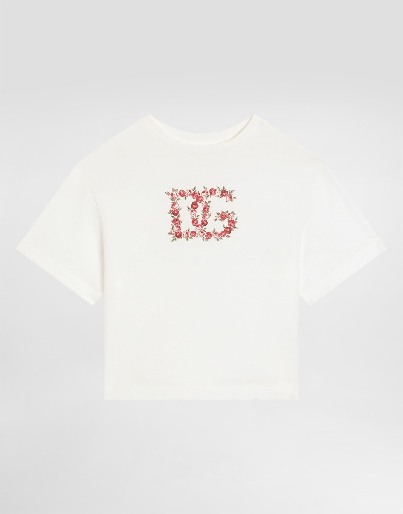 Jersey T-Shirt With DG Logo Print