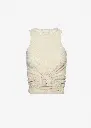 Crepe Knotted Tank Top In Beige