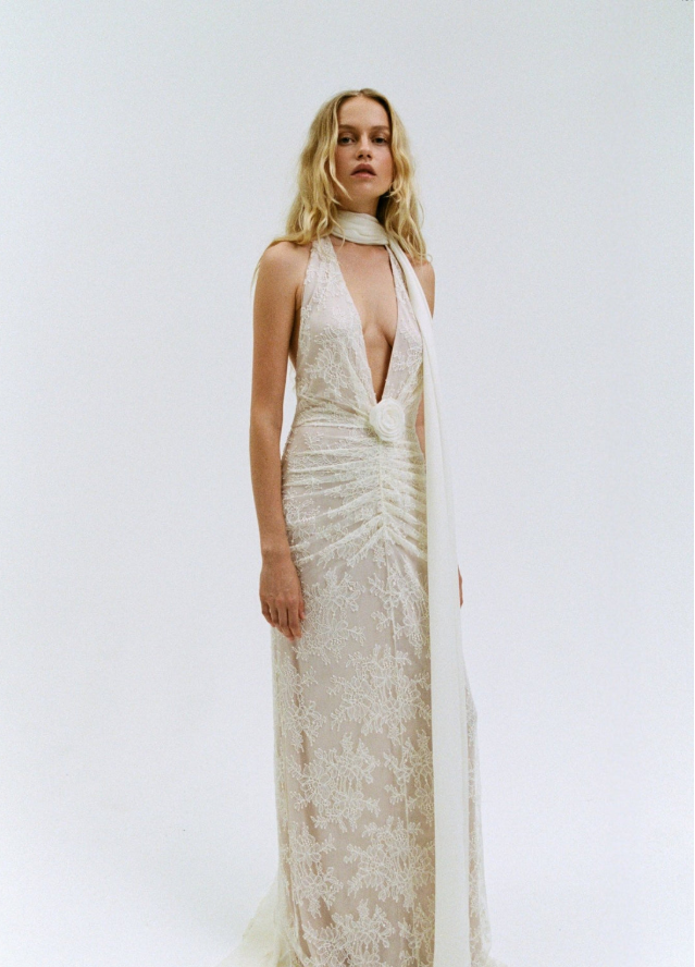 Amora Maxi Dress In Ivory Tulle