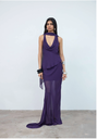 Diosa Skirt In Purple Georgette 