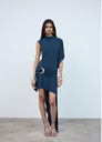 Titan Mini Dress In Midnight Spandex Jersey