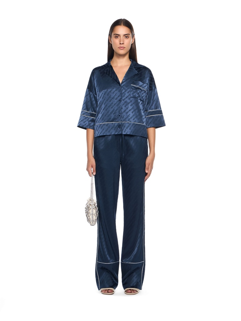 Jacquard Satin Pajama Shirt