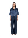 Jacquard Satin Pajama Shirt