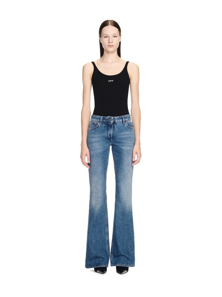 Off Stamp Ribbed Tank Top