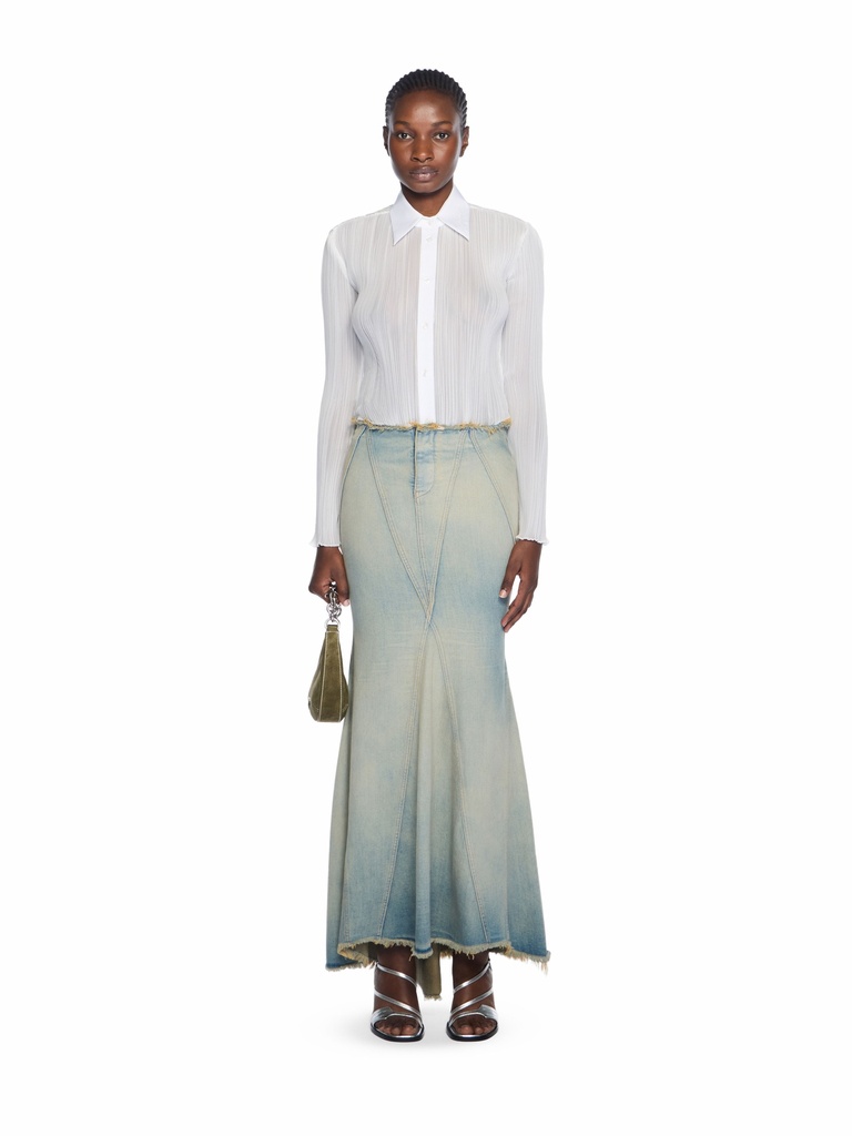 Plisse Long Sleeve Shirt
