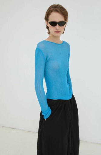 [111341] Tee Crew Neck (Blue, XS/S)