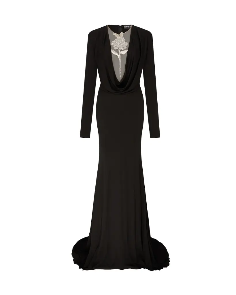 Crystal Rose Detail Gown 