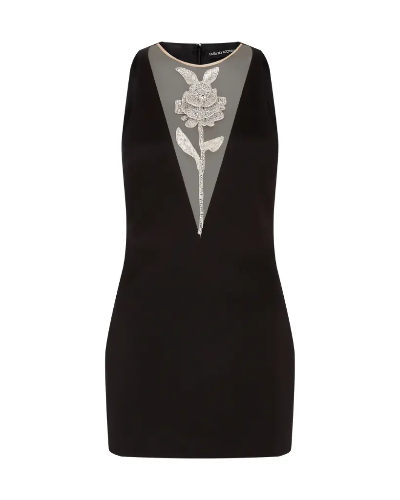 Crystal Rose Satin Mini Dress