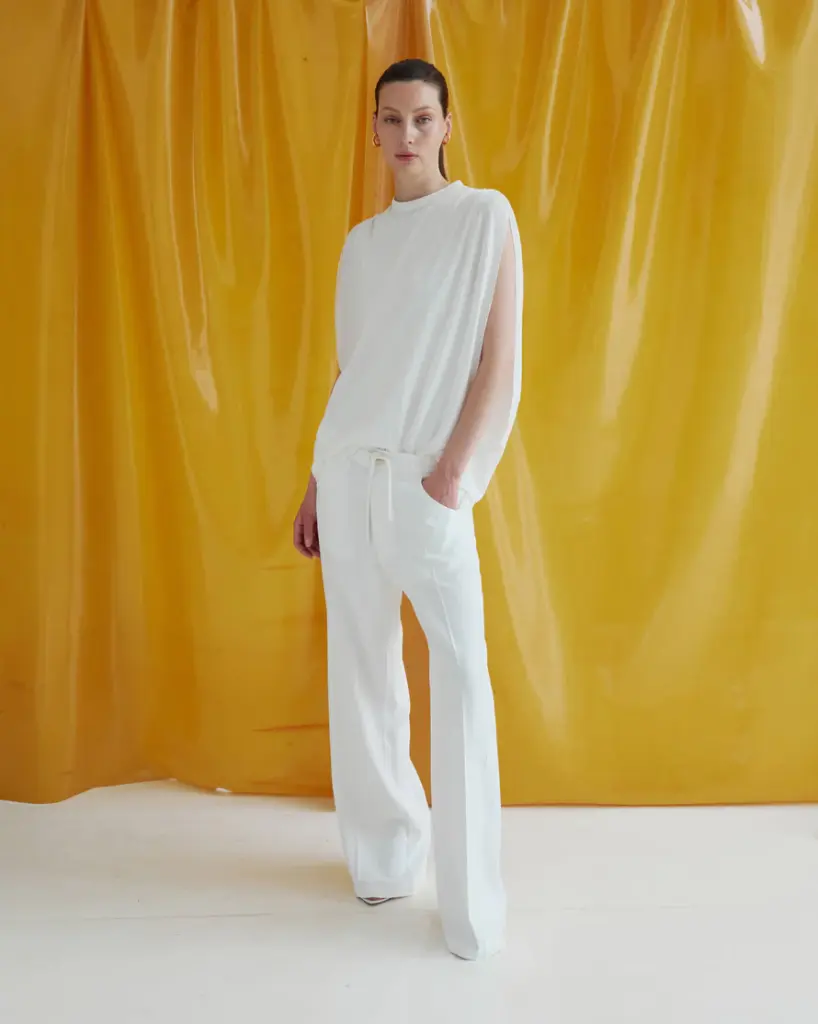 Iris- Viscose Twill Paper Bags Pants