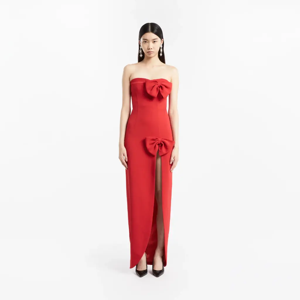 Cady Evening Dress with Bows
