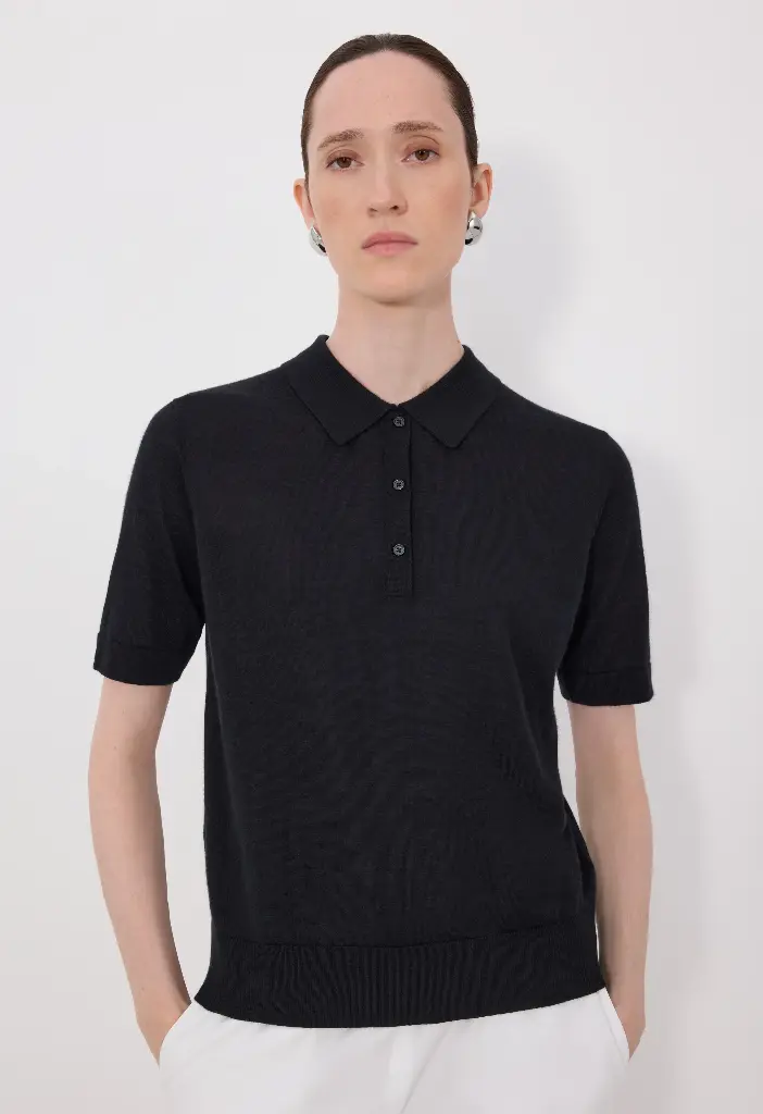 Migo Fluid Cashmere Polo Shirt