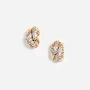 Gold Crystal Knot Earrings
