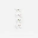 Cream Lace Bow Hair Clips