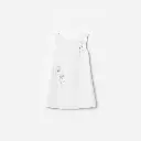 White Crepe Sequin Flower Dress