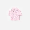 Pink Flower Embroidered Knit Top