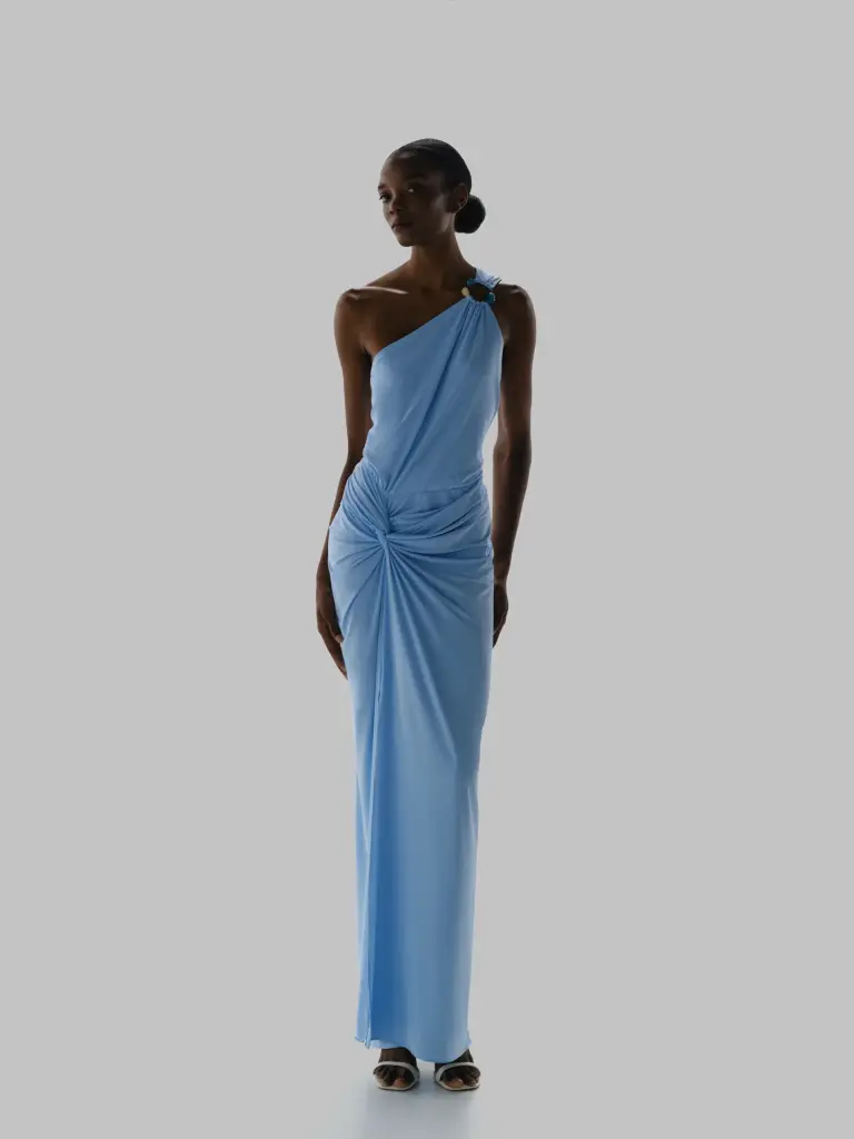 Canoa Maxi Dress In Cielo De Puna
