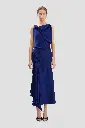 Posy Midi Dress In Bright Indigo