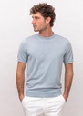 Short Crew-Neck Sweater In Silk And Cotton